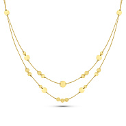 Фото Золотое колье Монеты без камней (арт. 352980ж)