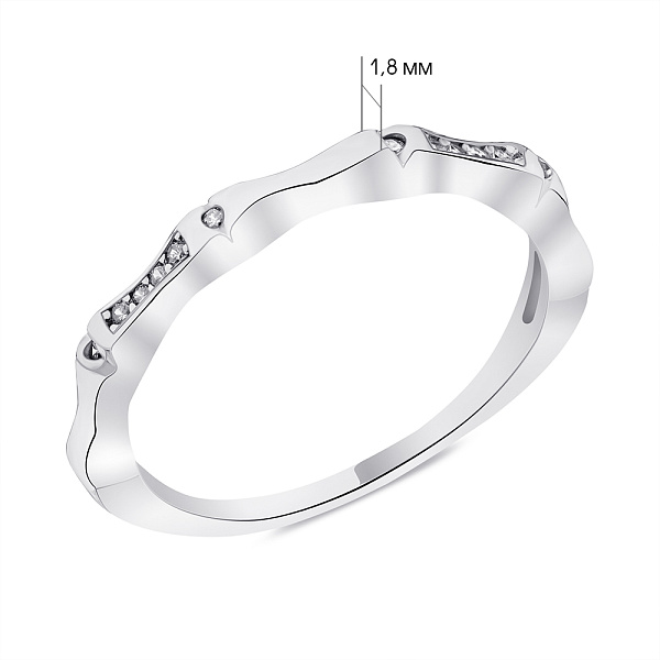 Каблучка зі срібла Trendy Style з фіанітами (арт. 7501/6136) – зображення 2
