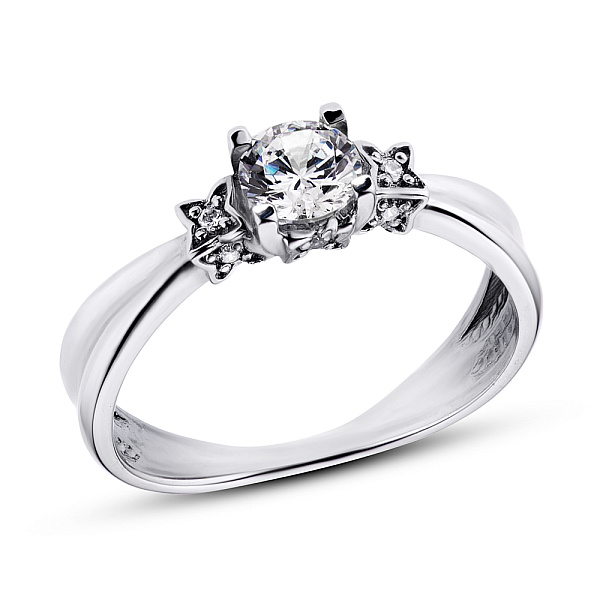 Серебряное кольцо с фианитами (арт. 7501/1982р) – изображение 1
