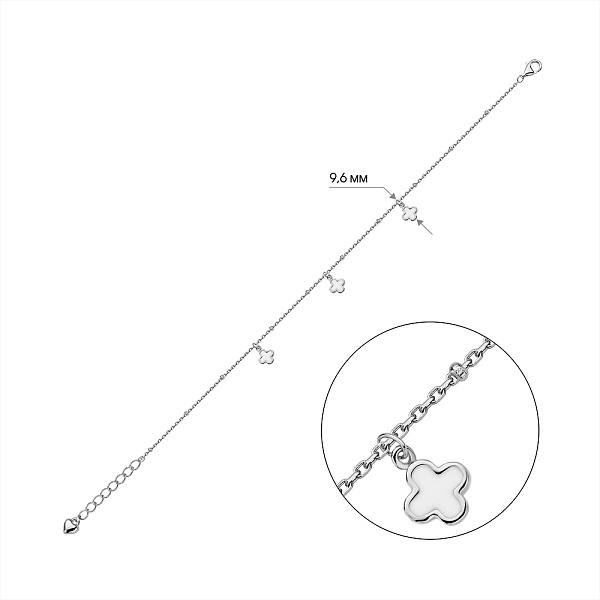 Браслет из серебра с эмалью (арт. 7509/4941/6еб) – изображение 2