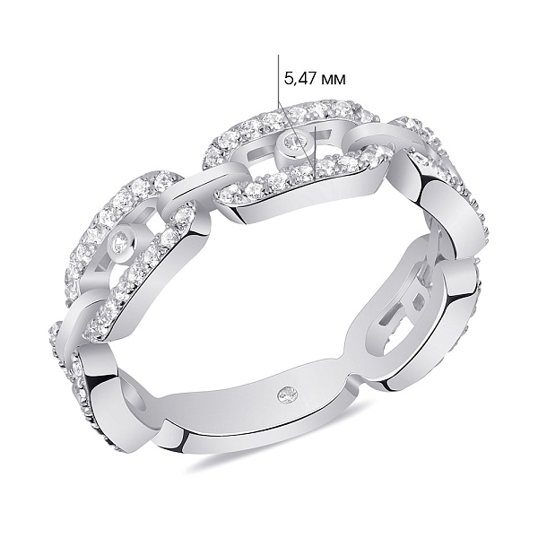 Серебряное кольцо с родированием (арт. 7501/6003) – изображение 2