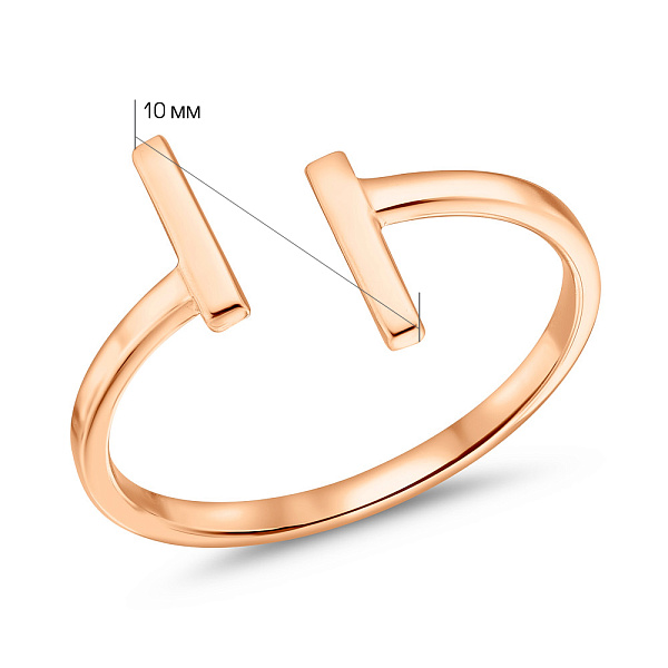 Кольцо из красного золота без камней (арт. 1009964101) – изображение 6