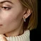 Золотые сережки Синергия из красного золота с фианитами (арт. 110179) – изображение 2