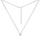 Серебряное колье с одним фианитом (арт. 7507/1064/3) – изображение 1