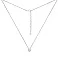 Серебряное колье с одним фианитом (арт. 7507/1064/3) – изображение 1