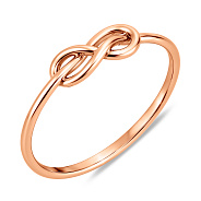 Фото Кольцо Узелок из красного золота (арт. 140962)