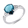 Серебряное кольцо с одним топазом (арт. 7501/1988480Пл) – изображение 1