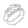 Двойное серебряное кольцо с фианитами (арт. 7501/8626) – изображение 1
