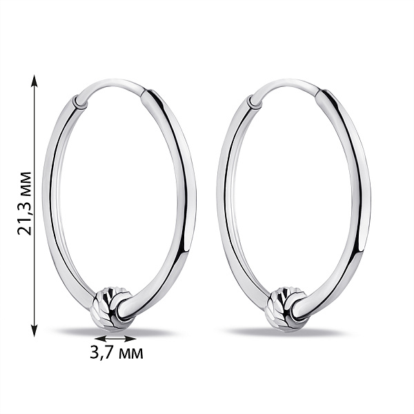 Серебряные серьги-кольца (арт. 7502/1-5002.0.3) – изображение 2