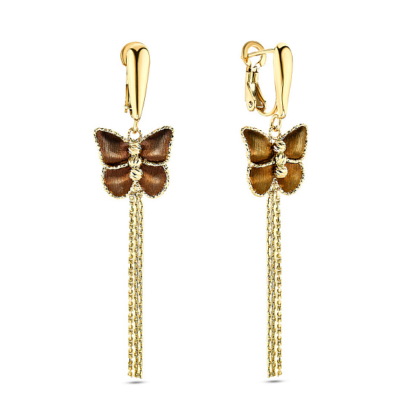 Золотые серьги Francelli Бабочки (арт. 107384жкр) – изображение 1