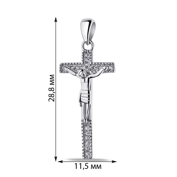 Серебряный крестик с распятием (арт. 7504/4073) – изображение 2
