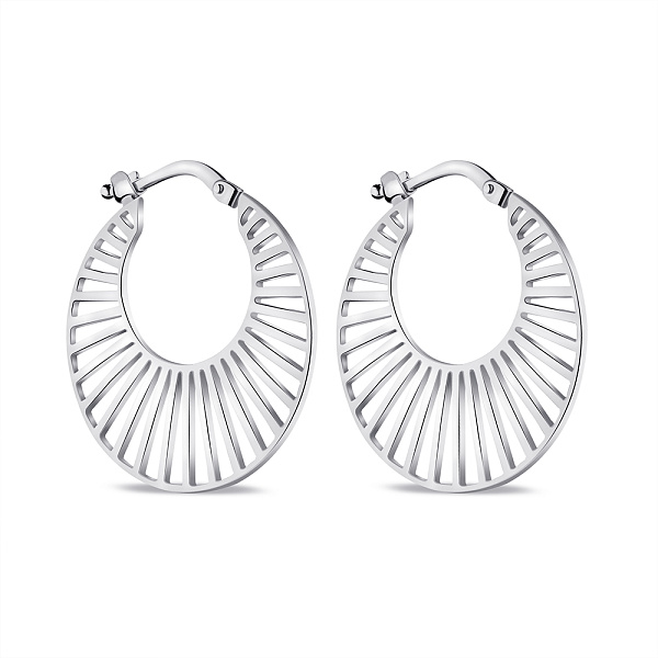 Сережки зі срібла без каменів (арт. 7502/9366) – зображення 1