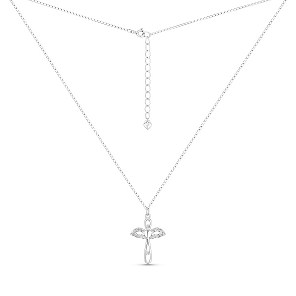 Серебряное колье Ангел с фианитами (арт. 7507/2431) – изображение 2