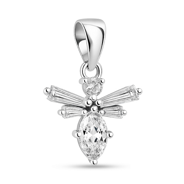 Серебряный кулон Стрекоза с фианитами (арт. 7503/4400) – изображение 1