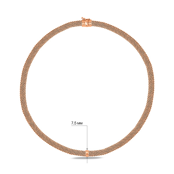 Золотое колье без камней (арт. 353042) – изображение 3