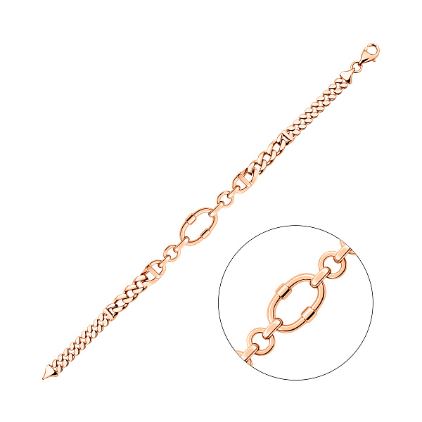 Широкий золотой браслет без камней (арт. 3261430) – изображение 1