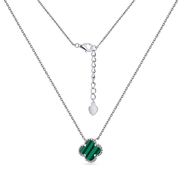 Серебряное колье с малахитом (арт. 7507/470/10млх) – изображение 2