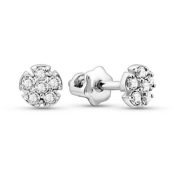 Серьги-пусеты золотые с бриллиантами (арт. Т011676015б) – изображение 1