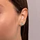 Золотые серьги для детей Бабочки с фианитами (арт. 110189ж) – изображение 2