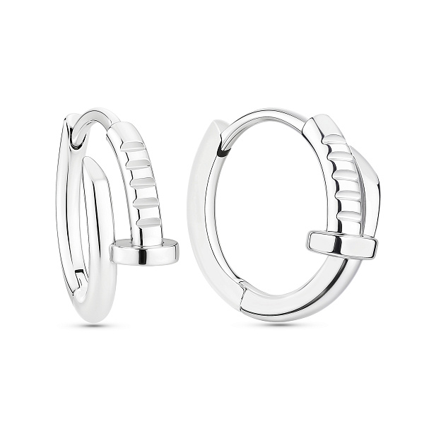 Серебряные серьги-конго Гвоздь (арт. 7502/4529/20) – изображение 1