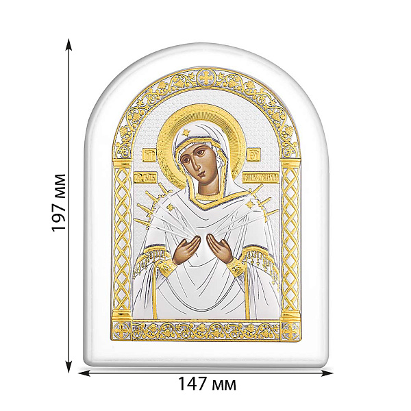 Ікона Божа Матір Семистрільна (147х197мм) (арт. A-4/006G/B) – зображення 2