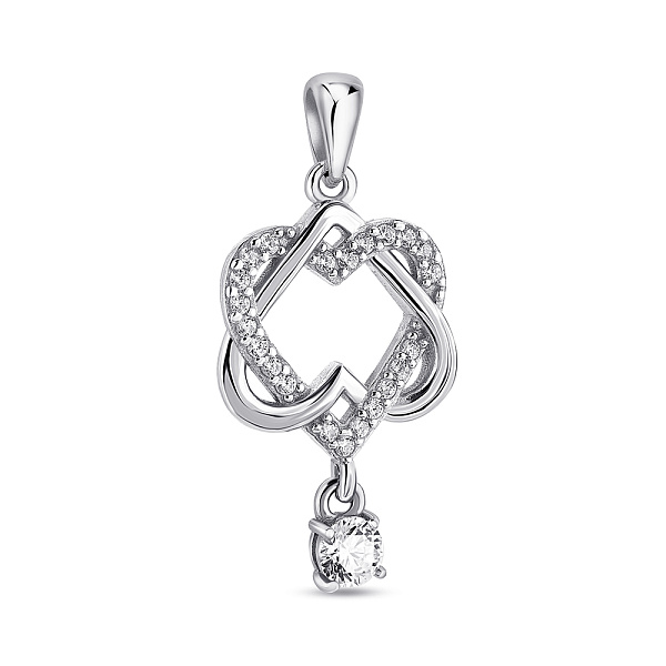 Серебряный подвес Сердце с фианитами (арт. 7503/699П) – изображение 1