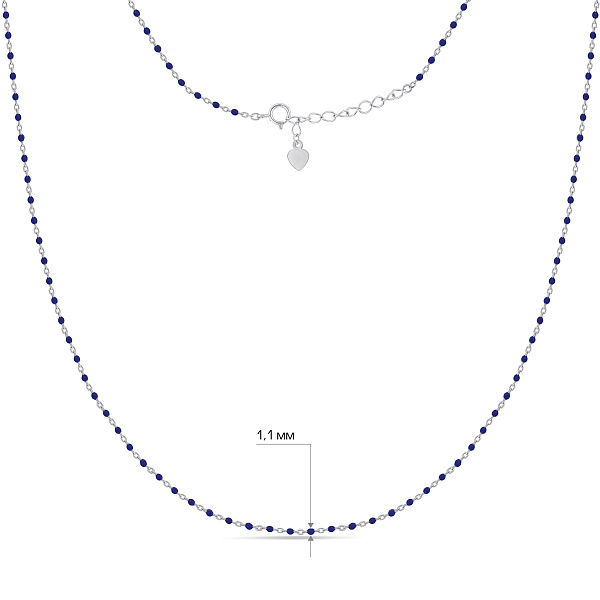 Серебряное регулируемое колье-бусинки без камней (арт. 7507/2511ес) – изображение 3