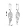 Серебряные серьги подвески с фианитами (арт. 7502/10287) – изображение 2
