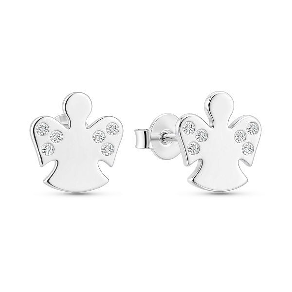 Серебряные серьги Ангел с фианитами (арт. 7518/7532) – изображение 1