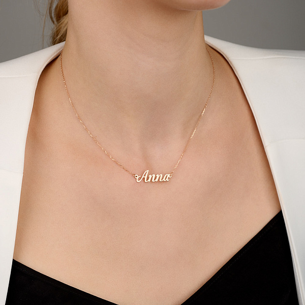 Колье из красного золота с именем "Anna" (арт. 360116) – изображение 3
