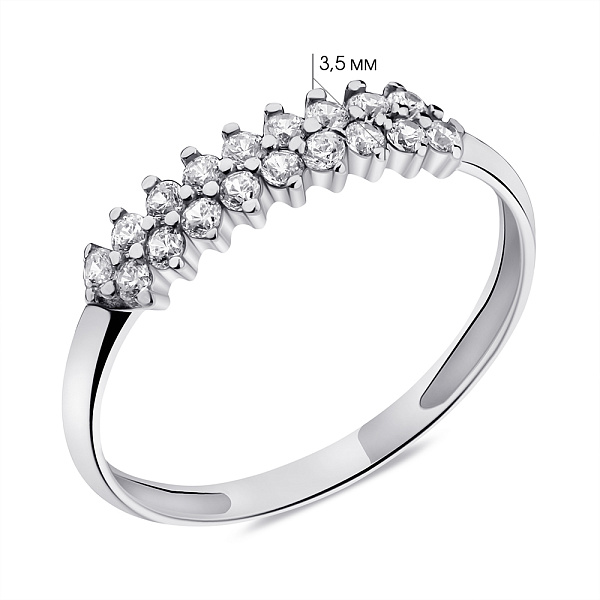 Серебряное кольцо с фианитами (арт. 7501/1460К) – изображение 2