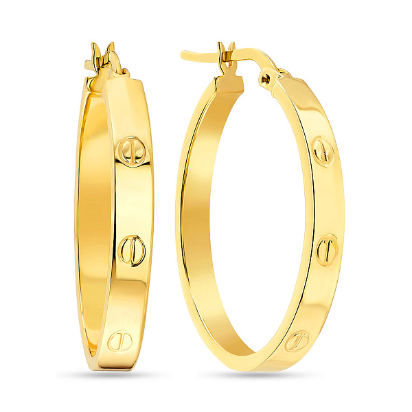 Серьги-кольца из желтого золота (арт. 108290/20ж) – изображение 1