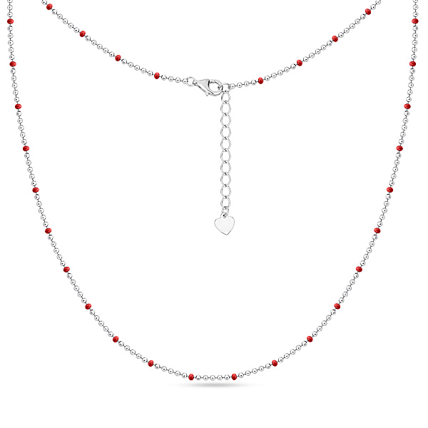 Серебряное колье с эмалью без камней (арт. 7507/2510ек) – изображение 2
