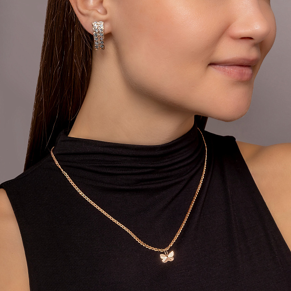 Кулон из золота Бабочка без камней (арт. 440489) – изображение 3
