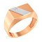 Золотая печатка с бриллиантом (арт. К170039005)