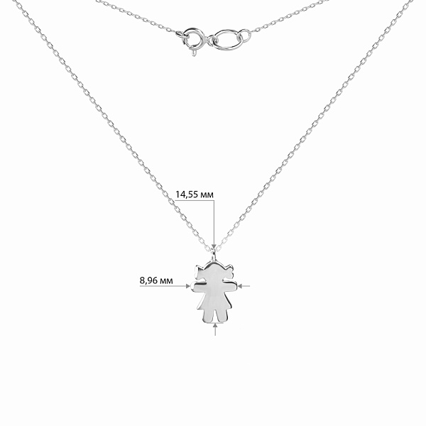 Колье из белого золота (арт. 351134б) – изображение 4
