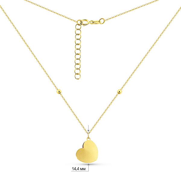 Колье из желтого золота Сердце (арт. 352795ж) – изображение 3