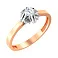Золотое кольцо с фианитом (арт. 143900) – изображение 1