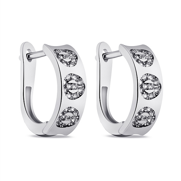 Сережки зі срібла з фіанітами (арт. 7502/9389) – зображення 1