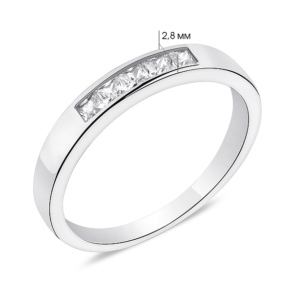 Кольцо из серебра с фианитами (арт. 7501/6286) – изображение 2