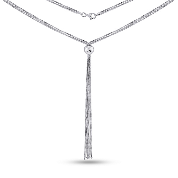 Серебряное колье без камней (арт. 7507/2232) – изображение 2