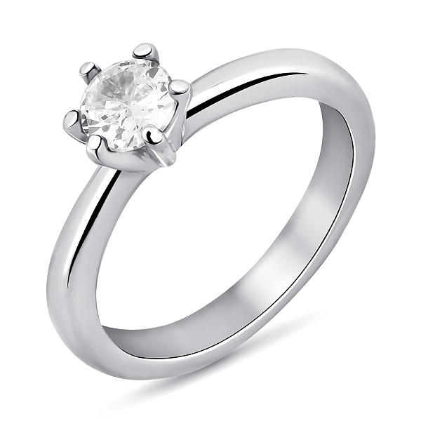 Серебряное кольцо с фианитом (арт. 7501/8155) – изображение 1