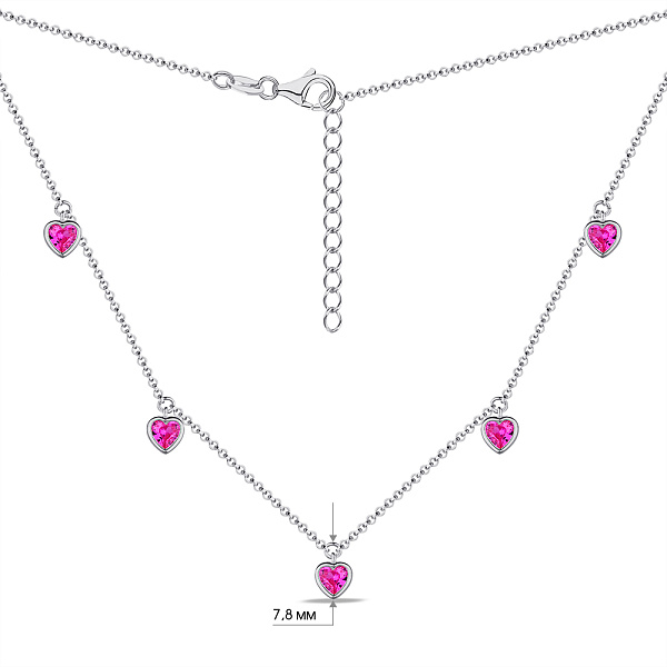 Серебряное колье с альпинитами (арт. 7507/2115амлн) – изображение 2