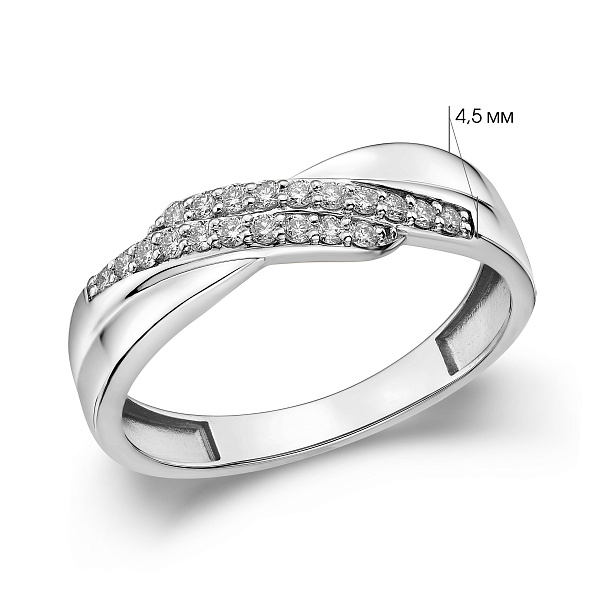 Золотое кольцо с бриллиантами (арт. К011610015б) – изображение 2