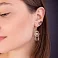 Серьги-пусеты из золота с топазом (арт. 111232Пл) – изображение 5