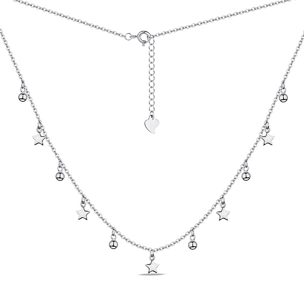 Серебряное колье с подвесками без камней (арт. 7507/2028) – изображение 2