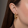Сережки-кільця Francelli з жовтого золота (арт. е108743/25ж) – зображення 2