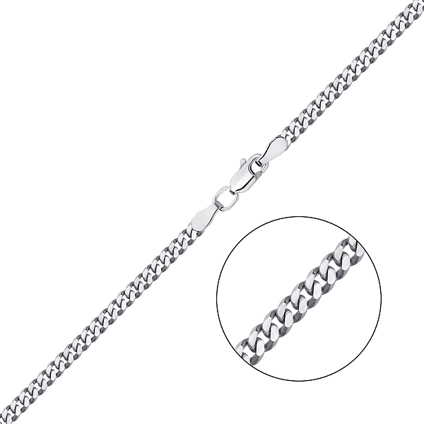 Серебряная цепочка плетение панцирное (арт. 7508/804Р5/45) – изображение 1