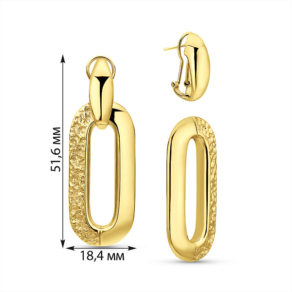 Серьги Francelli из желтого золота (арт. е1091883ж) – изображение 4