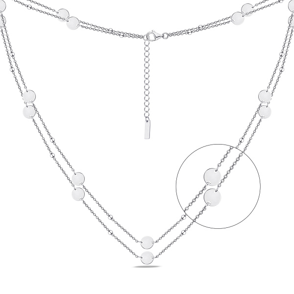 Двойное серебряное колье (арт. 7507/1891) – изображение 1